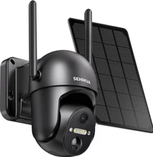SEHMUA Solar Security Cameras Wireless Outdoor, 2K 360° View Battery Powered Out