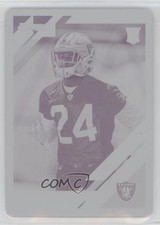 2019 Panini Donruss Rookies Printing Plate Magenta 1/1 Johnathan Abram #261 14x1