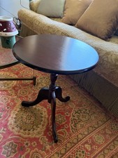 Solid Cherry Wood Lamp End Table Pedestal