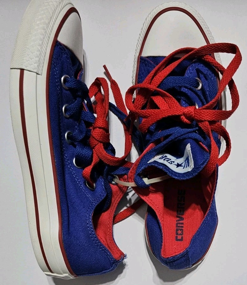 Converse Chuck Taylor All Star Low Royal Blue, Red And White Size 4M/6W