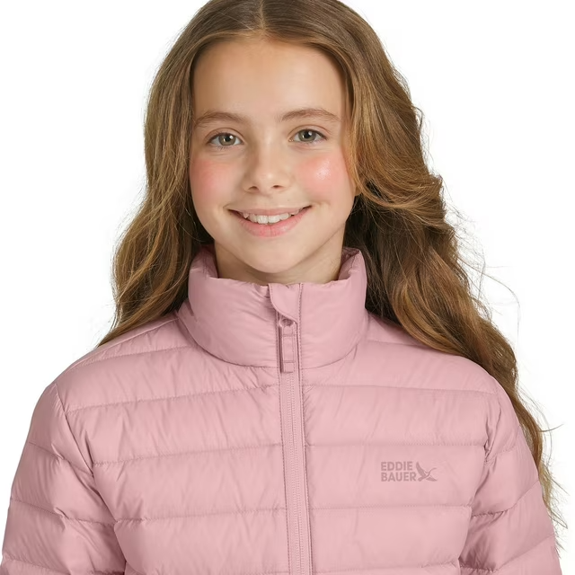Veste Eddie Bauer enfant 7/8 fille rose à capuche zippée