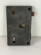 Antique Door Lock  Mortise Rim Dead Bolt Skeleton Key Hole 5" x 8"