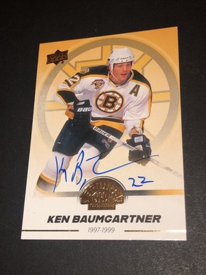 Ken Baumgartner Autographed Gold 2023 Upper Deck Signed Bruins Centennial Card C