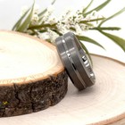 8mm polished Tungsten Carbide Ring Unisex Dual Grooved Brushed Comfort Fit Band — photo 4