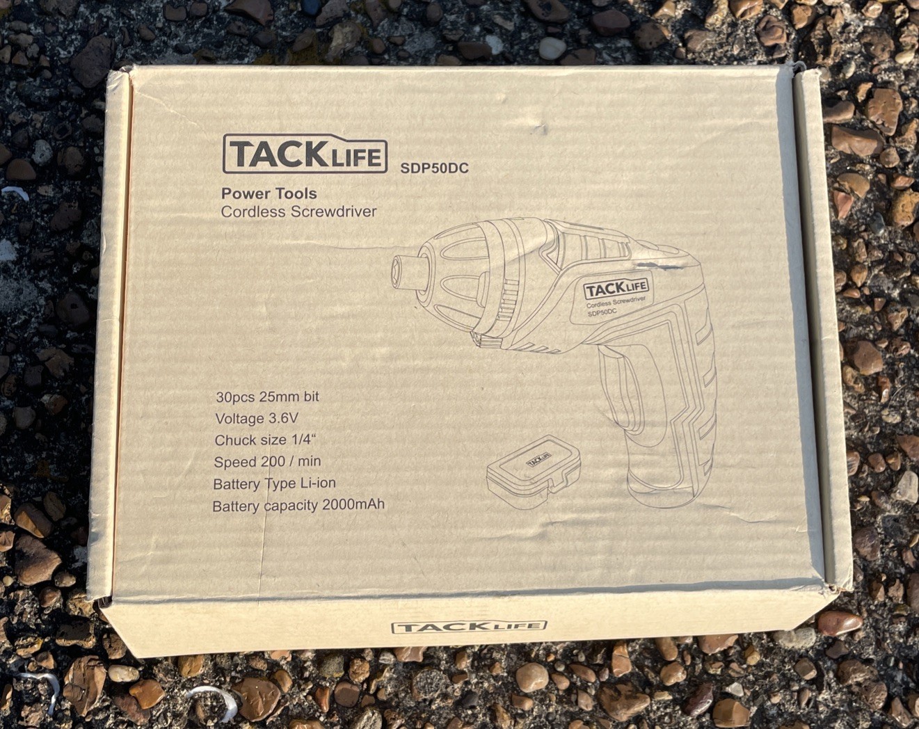 Tacklife SDP50DC Cordless Rechargeable Screwdriver 3.6-Volt 2000mAh Li-ion MAX T