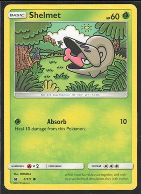 2017 Sun & Moon - Crimson Invasion Shelmet Basic/Common #8