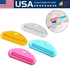 4-Piece Tube Squeezer Dispenser Set - Toothpaste Holder Roller, Bathroom Extract