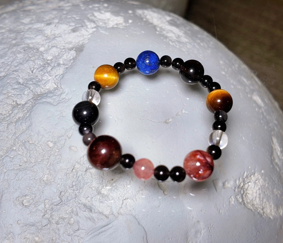 Pulsera de Cristal Natural Hecha a Mano - Confianza y Protección Foto 2 de 2