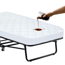 Cot Size Mattress Pad Waterproof Quilted, Absorbent Soft Mattress Pads Protec...