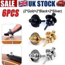 6pcs Schaller Style Straplocks Electric Acoustic Guitar Bass Strap Locks Button