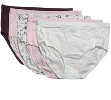 Jockey Set of 5 Elance Breathe Cotton Brief Panties Sangria 9 New