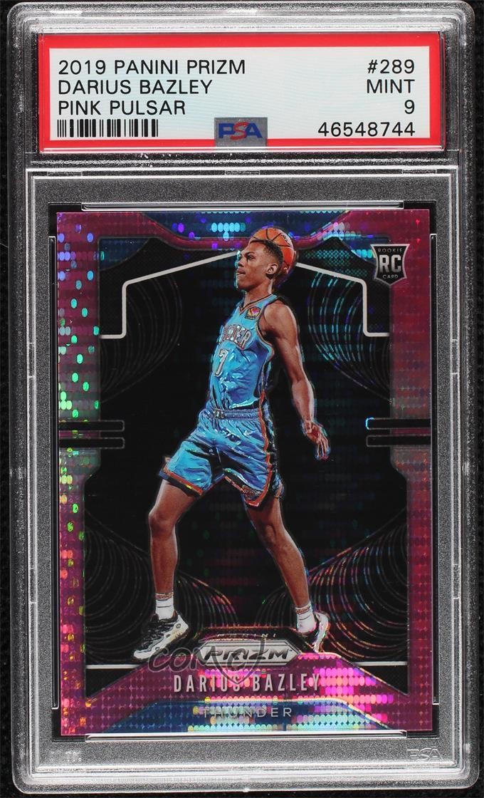 2019-20 Panini Prizm Rookie Pink Pulsar 28/42 Darius Bazley #289 PSA 9 MINT 1u0