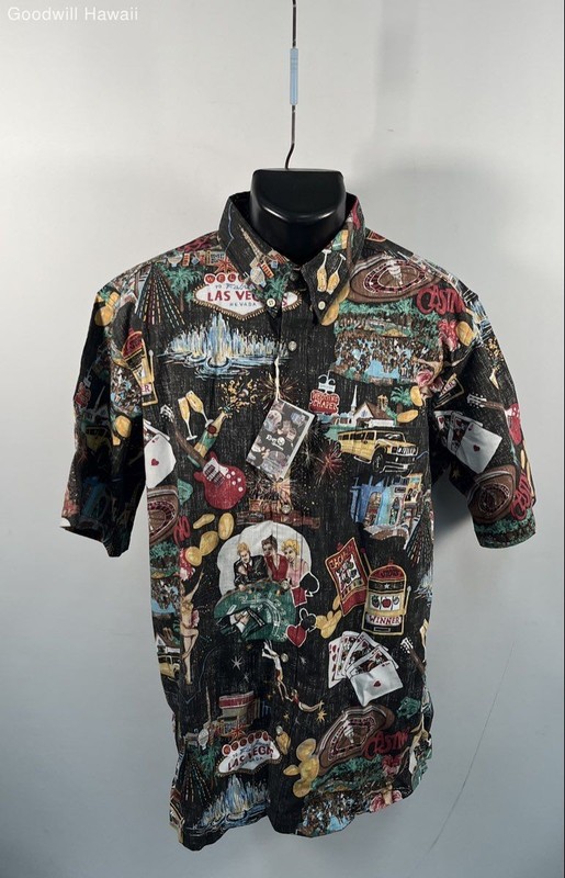 Reyn Spooner Men's Our 9th Island Las Vegas Classic Short Sleeve Shirt XL NWT