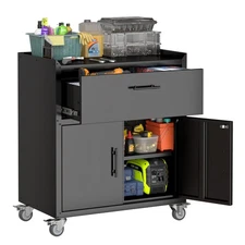 Lockable Tool Cabinets Garage Storage Cabinet with Wheels Rolling Tool Chest