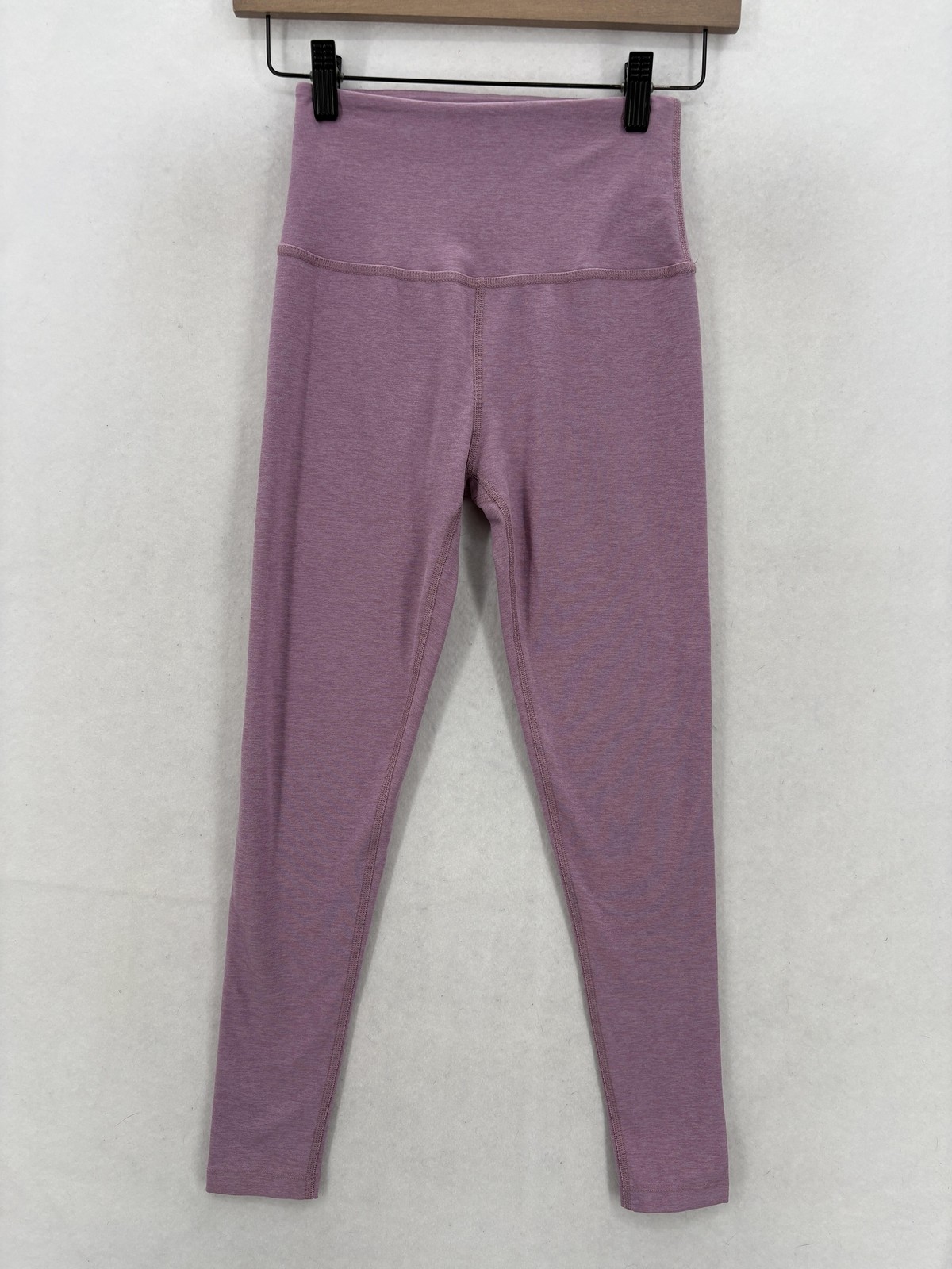 Beyond Yoga Pants Womens Small Purple High Rise Ankle Stretch Leggings Made USA-image
