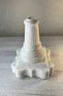 Vintage Milk Glass Lamp Base White Heavy Replacement Electric Lamp Part