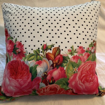 16''x16'' DENY DESIGNS Allyson Johnson Bold Floral & Dots Square Throw Pillow Pink