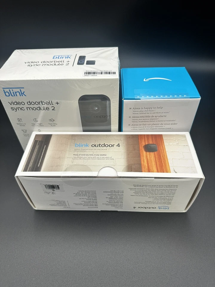 Blink Outdoor 4 - 2 Camera Wireless Security System, W/video Doorbell & Echo Pop - Image 2 of 4