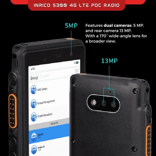 Inrico S300 4G/LTE/Wi-Fi Android PoC portable Radio - Zdjęcie 7 z 8