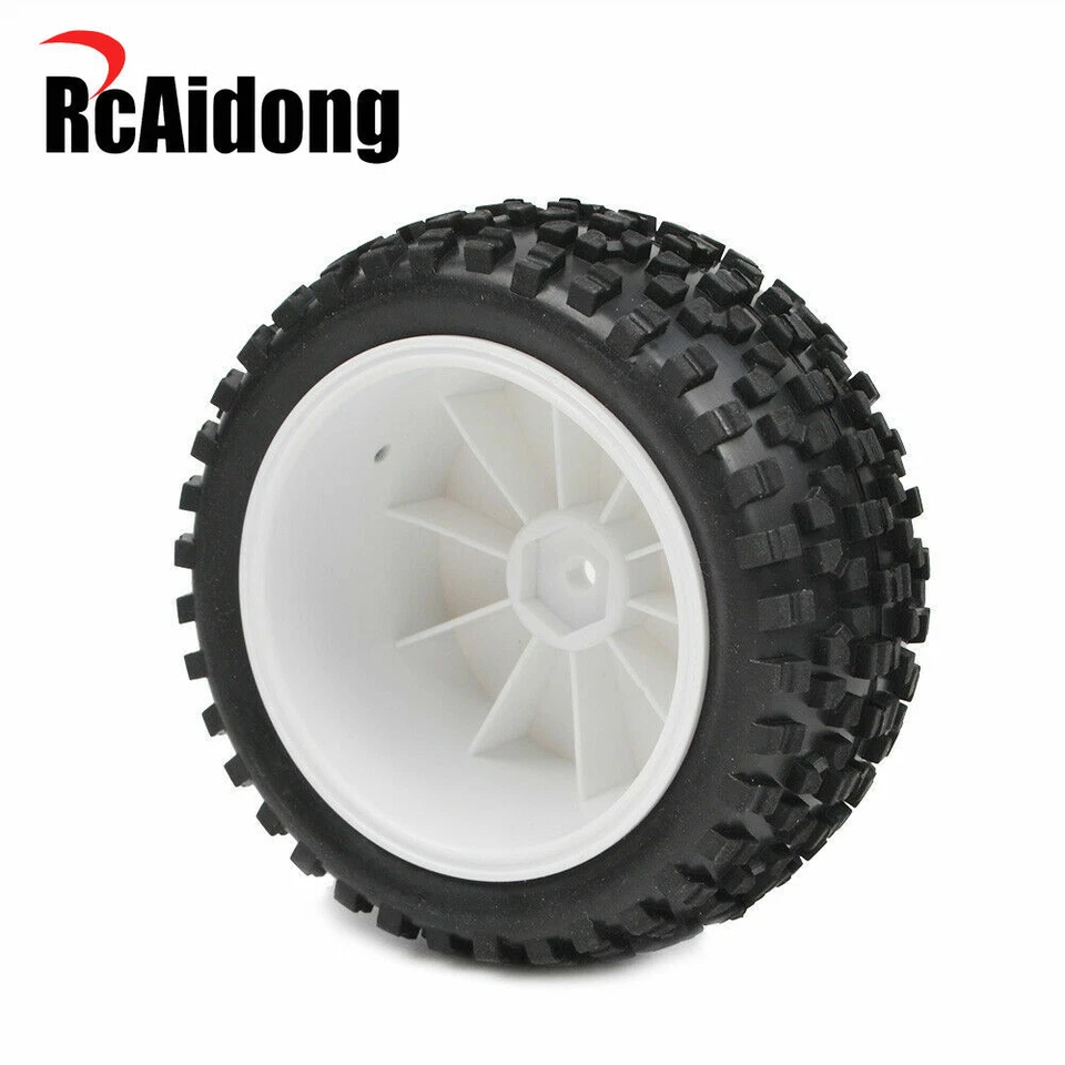 RC Buggy Front/Rear Tires W/Wheels Rims for Tamiya DF-02 DT-02 TT02BR TT02B Tyre - Image 4 of 4