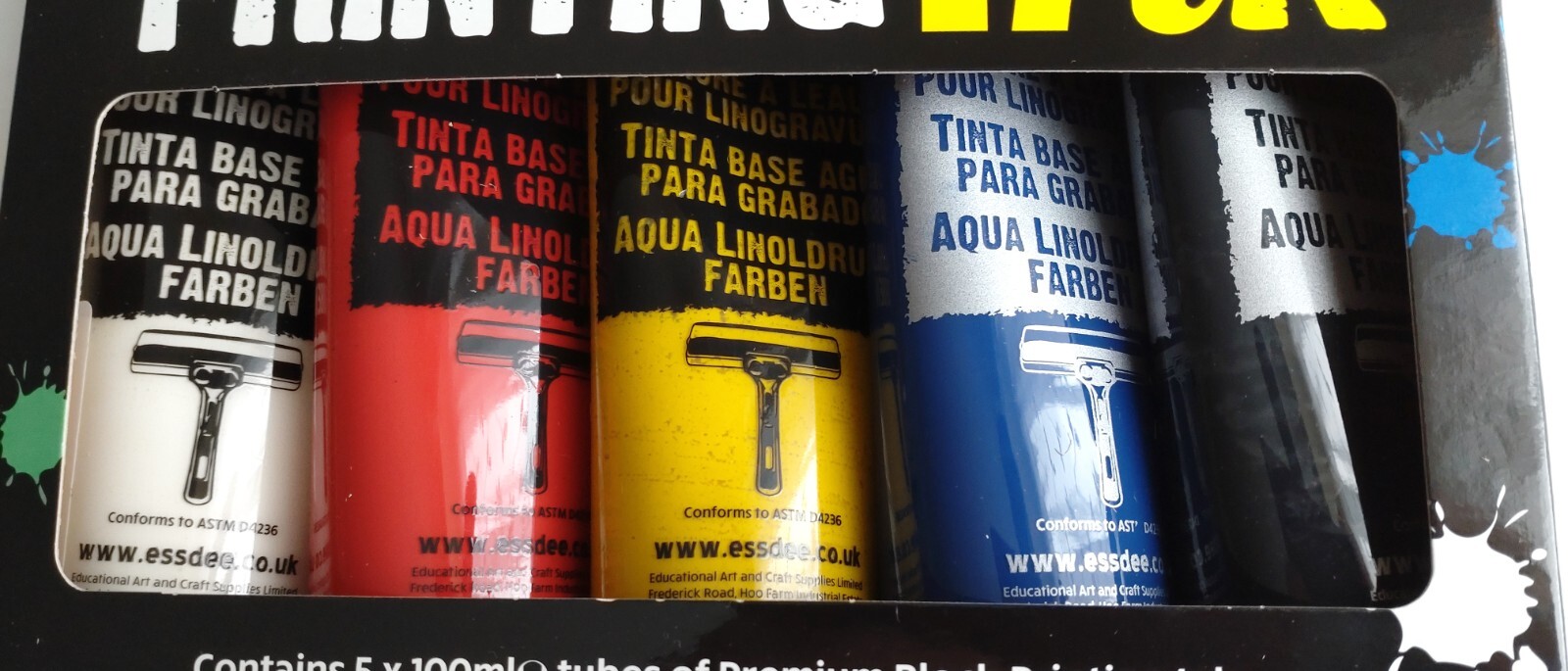 Lino Printing Inks Essdee set 5 x 100ml block printing ink eBay
