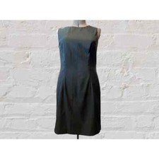 Vintage 90s Green Ribbed professional sheath dress