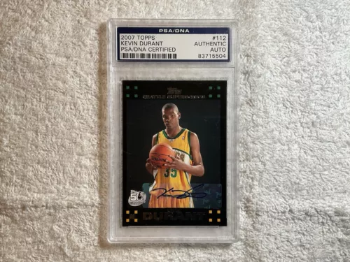 2007 Topps Black #112 Kevin Durant Autograph PSA/DNA Certified Authentic AUTO