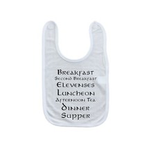 Meal List Baby Bib - Laughing Giraffe Baby Bib - One Size - LOTR Inspired