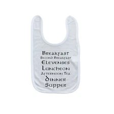 Meal List Baby Bib - Laughing Giraffe Baby Bib - One Size - LOTR Inspired