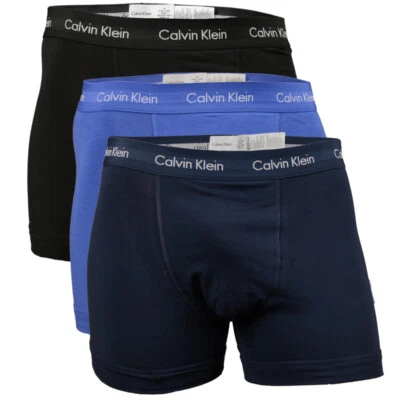 3 Caleçon Boxeur Calvin Klein Underwear Homme Bleu U2662G 4KU TL. S FAIRE OFFRE - Photo 1/4