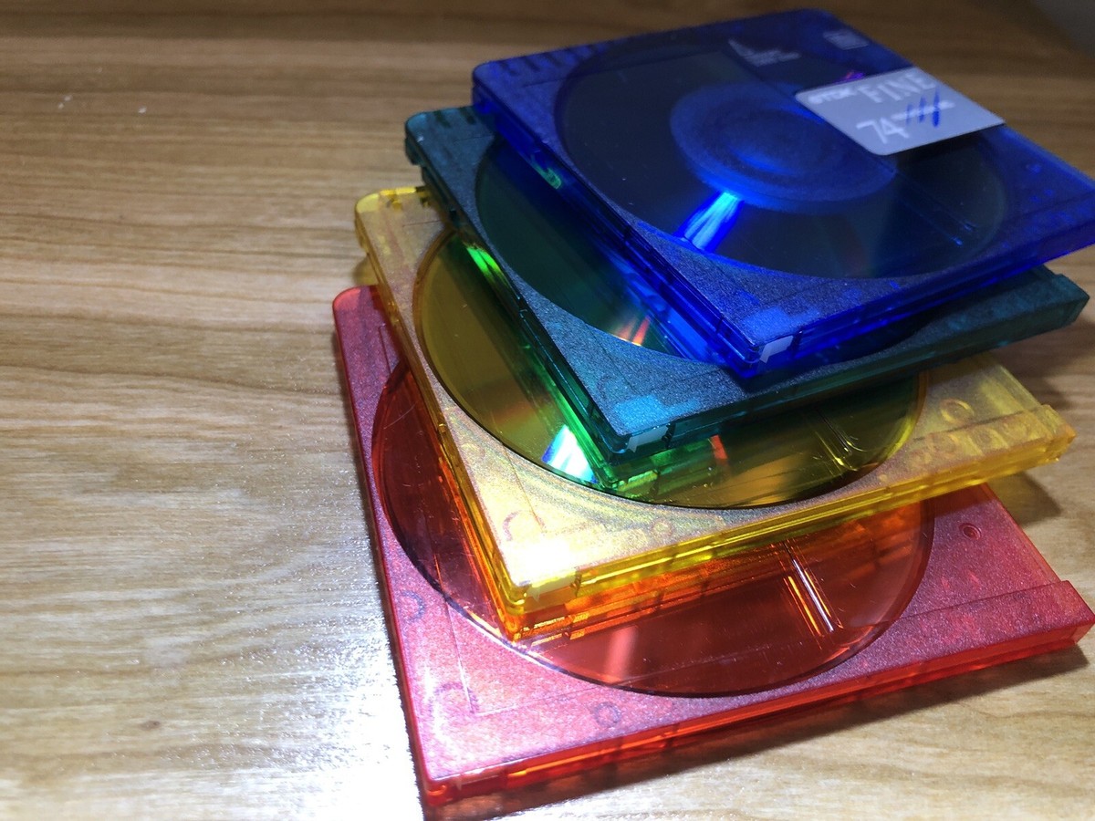 9 TDK Fine Color Mix 74 Minutes Minidisc MD From 2001 series