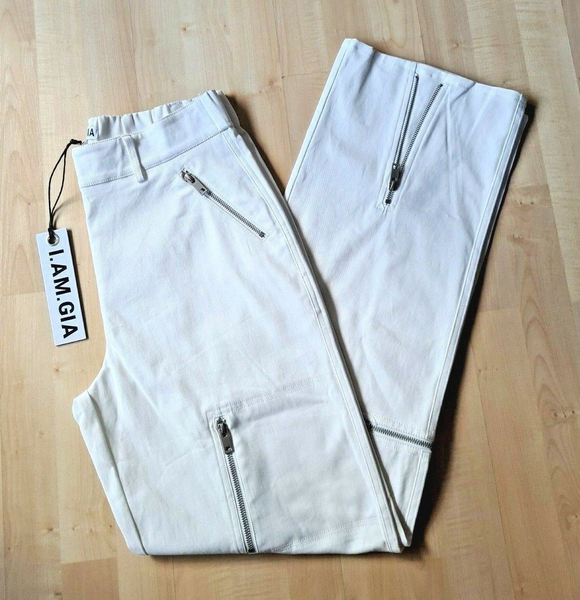 I.AM.GIA. Elevara Womens Wide Leg Designer Pants White Size