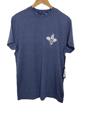 Ted Baker Men's T Shirt Size Medium Blue Short Sleeve Crew Neck NWT