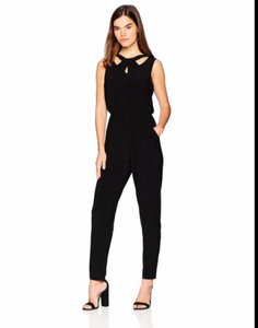 nine west black jumpsuit