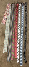 Lot Of 6 Belts, Fabric And Nylon All Sizes Vera Bradley, J Crew, Misc. Boho Core