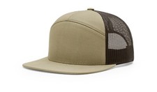 1 New Richardson 168 Khaki/Brown 7 Panel Trucker Cap Hat OSFM