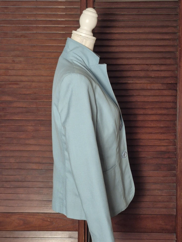 Blazer para mujer Dressbarn azul iceberg talla S Foto 2 de 4