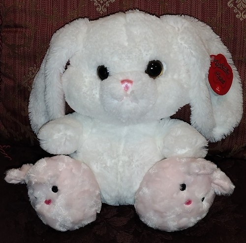 Piedi coniglietto aurora coniglietto pasquale feed peluche 10" peluche coniglio c - Foto 1 di 6