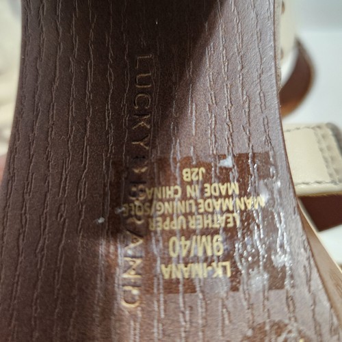 Lucky Brand Size 9 M Women's LK Imana Beige Platform Sandals Shoes (39) - Picture 9 of 12