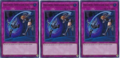 * 3X DIFFERENT DIMENSION GROUND 3X * 1ST EDITION ULTRA RARE BLLR-EN079 YUGIOH!