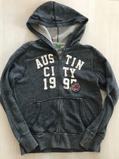 Dunkelblaue Hoodie-Strickjacke von United Colors of Benetton, Gr. 140