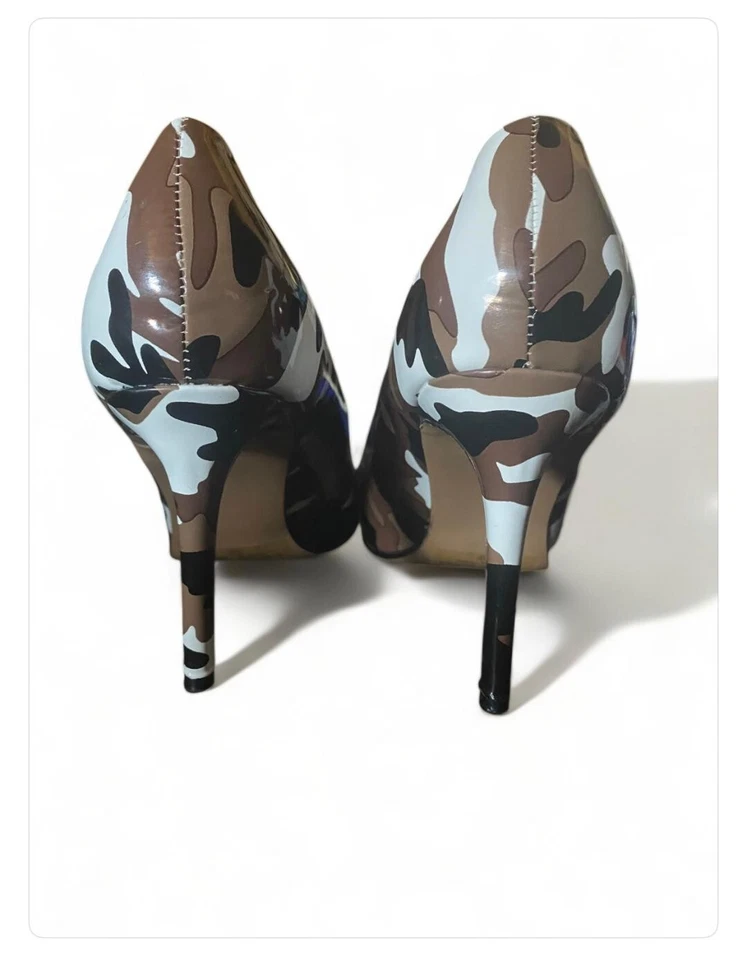 VEAUL-Unique Multi-Colors Camouflage Street Wear Pumps 2020 Patent Leather SZ-10 - Image 2 of 4