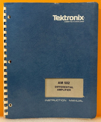 Tektronix 070-1582-01 1973 AM 502 Differential Amplifier Instruction Manual.