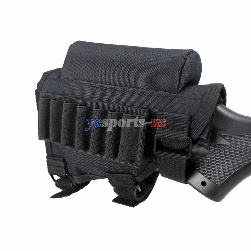 Tactical Hunting Rifle Buttstock Cheek Rest Pouch Shotgun Carrier Case Holder - Image 2 of 4