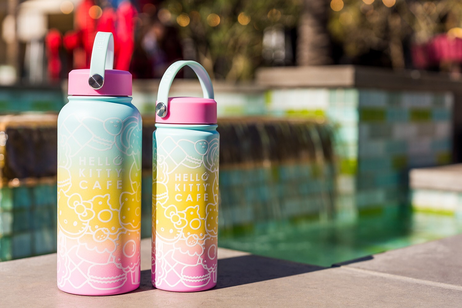 SDCC 2023 Hello Kitty Cafe Stainless Steel Thermal Water Bottle 18 oz Brand New&nbsp;