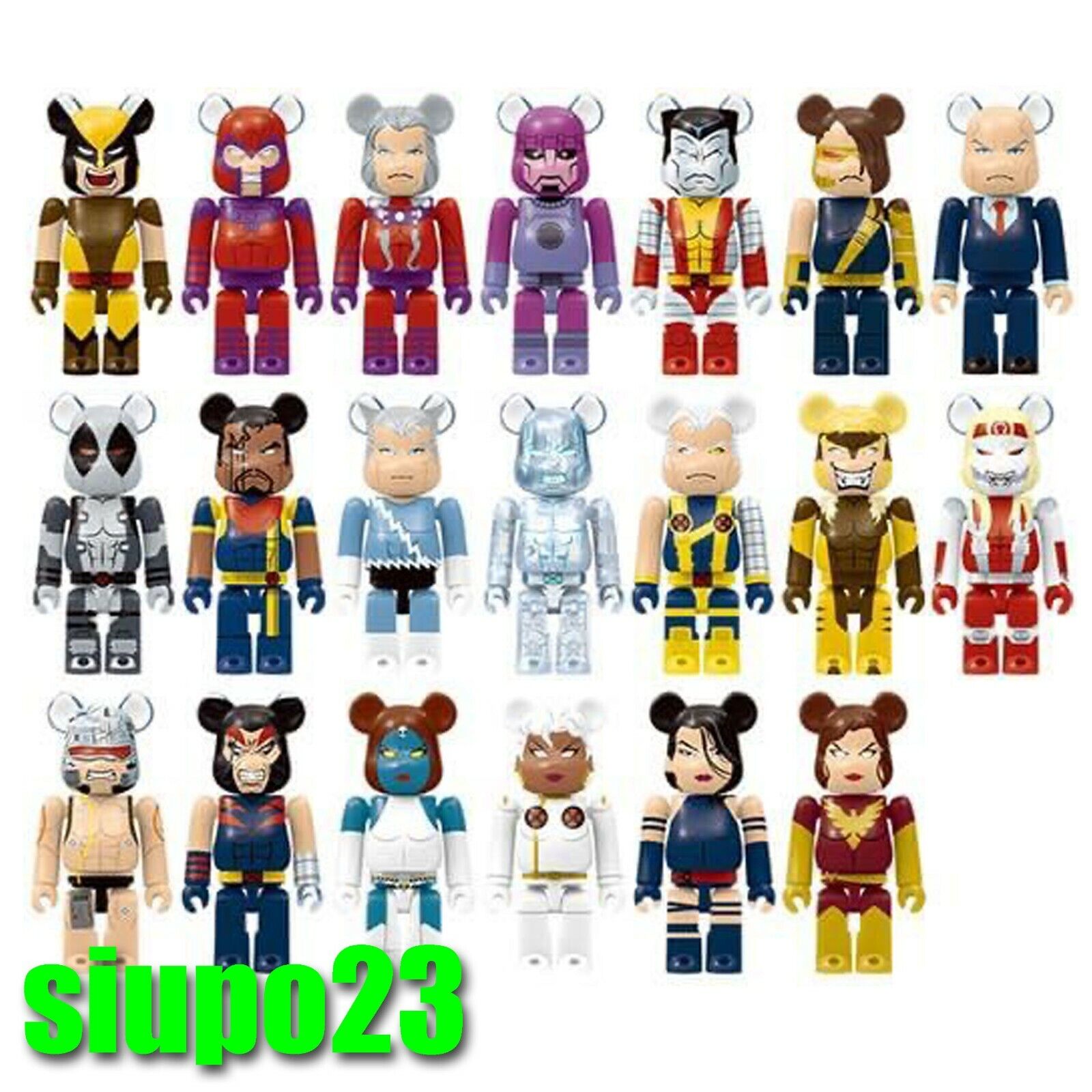 Medicom 100% Bearbrick ~ Marvel X-Men Be@rbrick Set 1-20 pcs