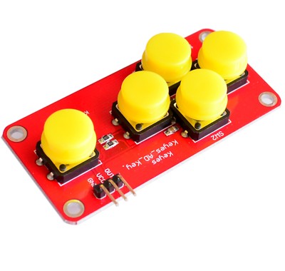 For Arduino AD Keyboard Electronic Blocks Simulate Five Key Module Analog Button