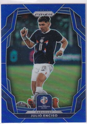 Panini Prizm 2024 Conmebol Copa America No 85 Julio Enciso Blue 100/110