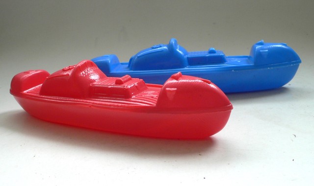 1960 S Italy Set Of 2 Tugboat Barge Beach Boat Toy Set 23cm Ebay