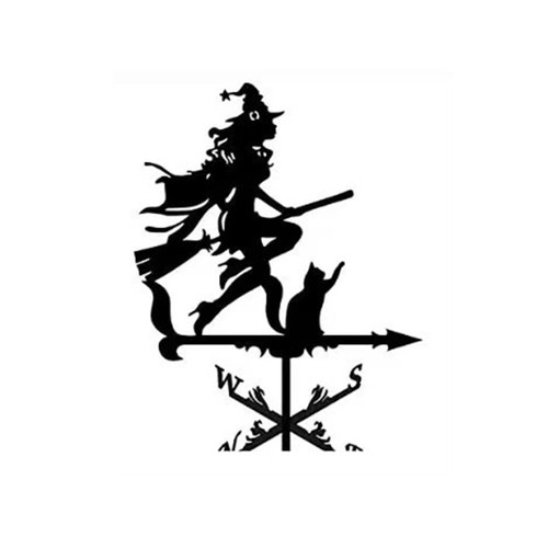 Halloween Witch Chicken Wind Vane Stainless Steel Yard Wind Direction Indicator - Picture 15 of 18